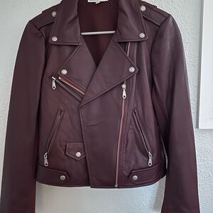 Rebecca Minkoff Deep Burgundy Leather Jacket
